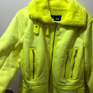 Neon green jacket